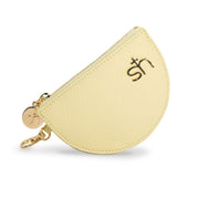 Swatzell + Heilig's Zip Coin Pouch in color Daffodil, picture showing the side of the item