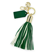 Green & White Tassel Keychain
