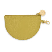 Swatzell + Heilig's Zip Coin Pouch in color Soft Olive, picture showing the back of the item