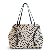 Swatzell + Heilig's Highland Bag in color Modern Cheetah, picture showing the bag in a cinched state