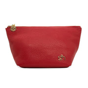 Swatzell + Heilig's Make-Up Bag in color Red Poppy, picture showing the front of the item