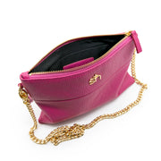 Swatzell + Heilig's Soho Bag in color Sizzle Pink, picture showing the top-down view of the item