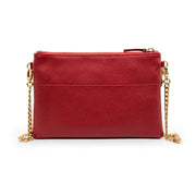 Swatzell + Heilig's Soho Bag in color Red Poppy, picture showing the back of the item