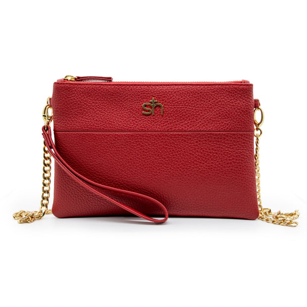 Swatzell + Heilig's Soho Bag in color Red Poppy, picture showing the front of the item