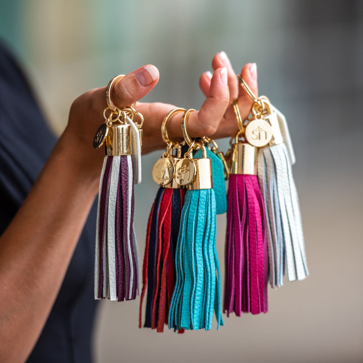 Purple & Gold Tassel Keychain