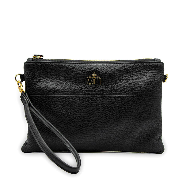 Swatzell + Heilig's Soho Bag in color Black, picture showing the front of the item