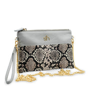 Swatzell + Heilig's Soho Bag in color Snakeskin, picture showing the left side of the item