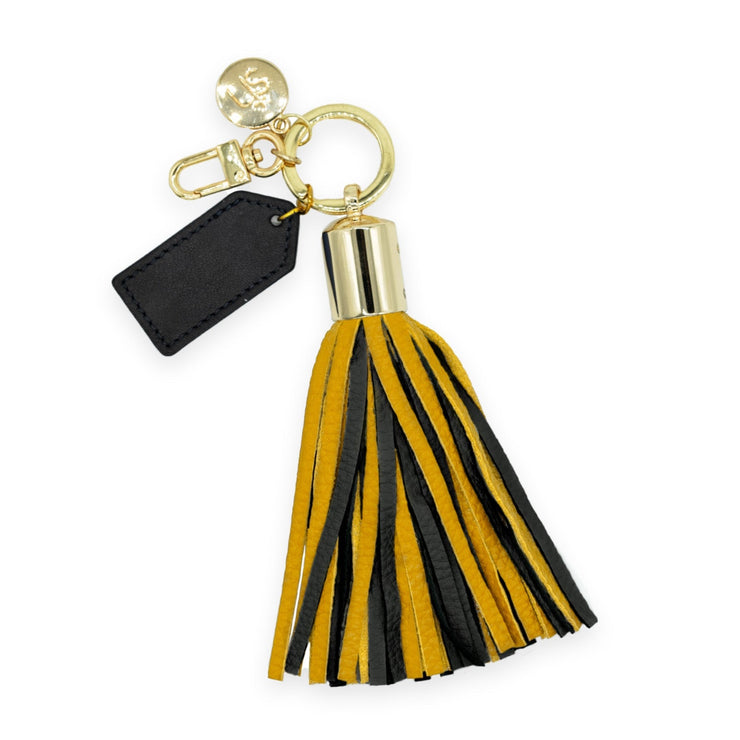 Black & Gold Tassel Keychain