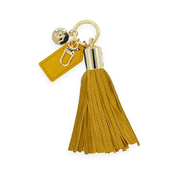 Swatzell + Heilig's Tassel keychain in color gold