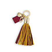 Maroon & Gold Tassel Keychain