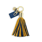 Navy Blue & Gold Tassel Keychain