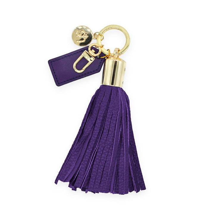 Swatzell + Heilig's Tassel keychain in color Purple