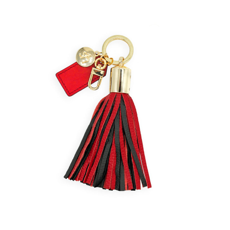 Black & Red Tassel Keychain