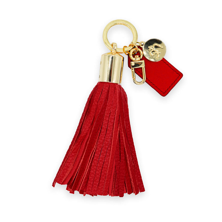 Swatzell + Heilig's Tassel keychain in color Red