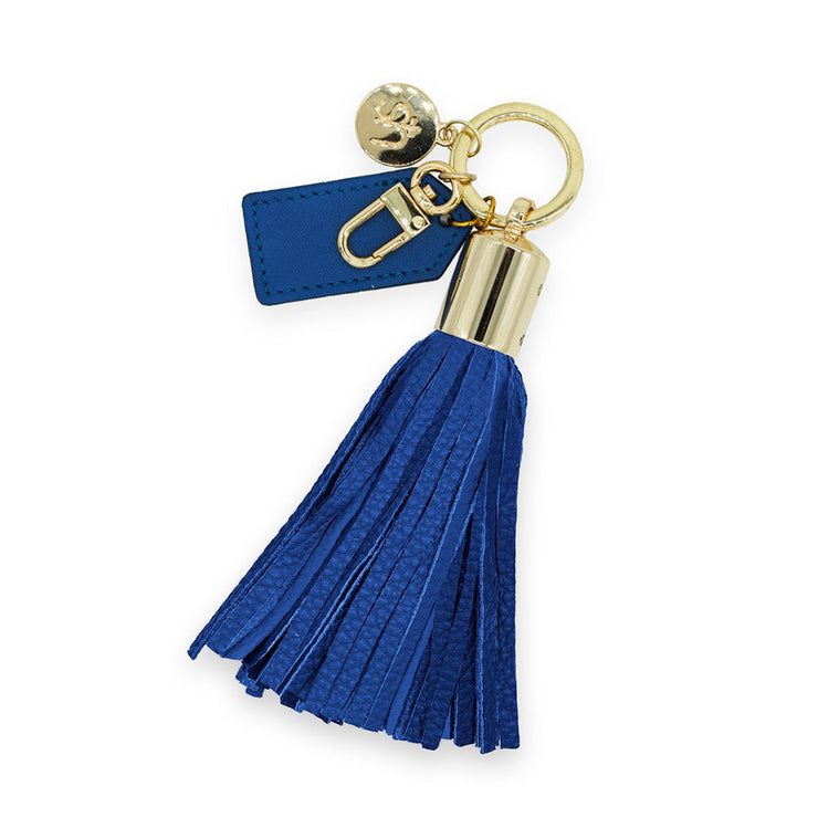 Swatzell + Heilig's Tassel keychain in color Royal Blue