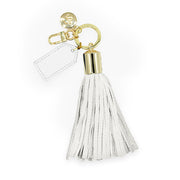 Swatzell + Heilig's Tassel keychain in color White
