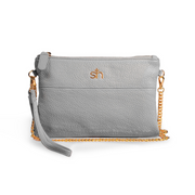 Swatzell + Heilig's Soho Bag in color Gray Smoke, picture showing the front of the item