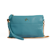 Swatzell + Heilig's Soho Bag in color Blue, picture showing the front of the item