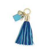 Swatzell + Heilig's Tassel keychain in color Sky Blue and Royal Blue