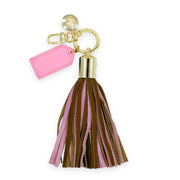 Swatzell + Heilig's Tassel keychain in color Pink and Brown