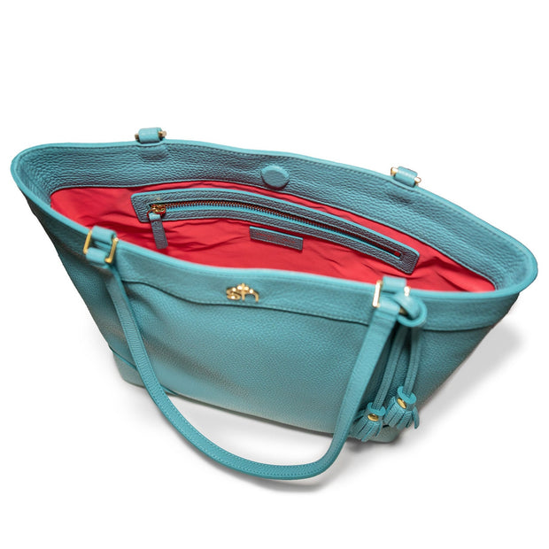 Swatzell + Heilig's Charleston Bag in color Blue, picture showing the top-down view of the item