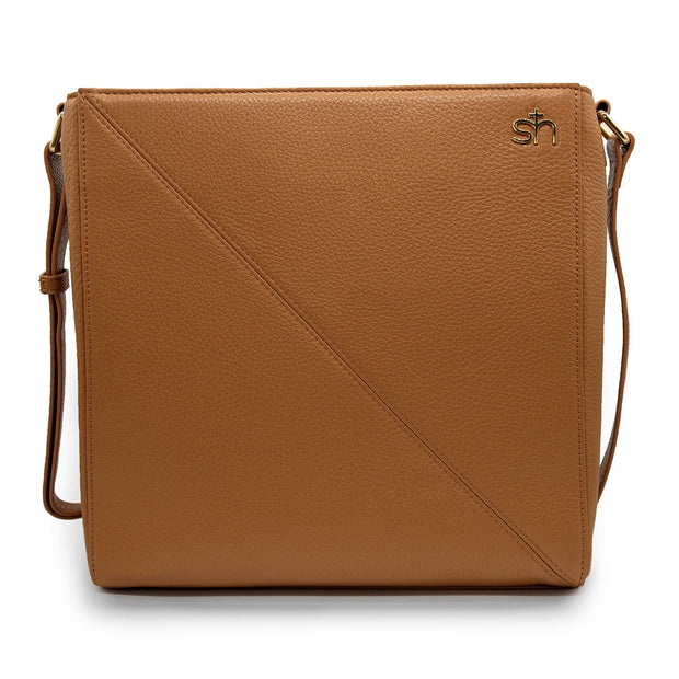 Swatzell + Heilig's Seville Bag in color Caramel, picture showing the front of the item